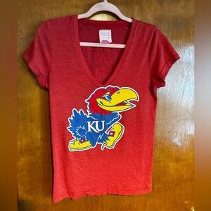 PINK Victoria's Secret Kansas Jayhawks Tee